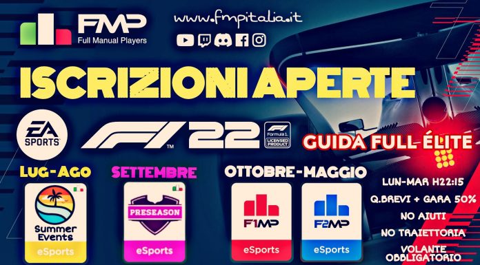 F1 22 FMP ITALIA APERTURA ISCRIZIONI
